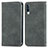 Leather Case Stands Flip Cover Holder S04D for Samsung Galaxy A30S Gray