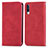 Leather Case Stands Flip Cover Holder S04D for Samsung Galaxy A30S Red