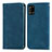 Leather Case Stands Flip Cover Holder S04D for Samsung Galaxy A31 Blue