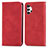 Leather Case Stands Flip Cover Holder S04D for Samsung Galaxy A32 4G Red