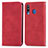 Leather Case Stands Flip Cover Holder S04D for Samsung Galaxy A40s Red