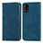 Leather Case Stands Flip Cover Holder S04D for Samsung Galaxy A51 4G Blue