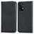 Leather Case Stands Flip Cover Holder S04D for Samsung Galaxy A52 4G Black