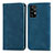 Leather Case Stands Flip Cover Holder S04D for Samsung Galaxy A52 4G Blue