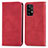 Leather Case Stands Flip Cover Holder S04D for Samsung Galaxy A52 4G Red