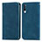 Leather Case Stands Flip Cover Holder S04D for Samsung Galaxy A70S Blue