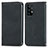 Leather Case Stands Flip Cover Holder S04D for Samsung Galaxy A72 4G Black