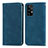 Leather Case Stands Flip Cover Holder S04D for Samsung Galaxy A72 5G Blue