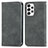 Leather Case Stands Flip Cover Holder S04D for Samsung Galaxy A73 5G Gray