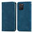 Leather Case Stands Flip Cover Holder S04D for Samsung Galaxy A91 Blue