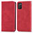 Leather Case Stands Flip Cover Holder S04D for Samsung Galaxy F02S SM-E025F Red