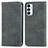 Leather Case Stands Flip Cover Holder S04D for Samsung Galaxy F23 5G Gray