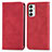 Leather Case Stands Flip Cover Holder S04D for Samsung Galaxy F23 5G Red