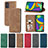 Leather Case Stands Flip Cover Holder S04D for Samsung Galaxy F52 5G