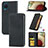 Leather Case Stands Flip Cover Holder S04D for Samsung Galaxy M12