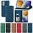 Leather Case Stands Flip Cover Holder S04D for Samsung Galaxy M23 5G