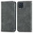 Leather Case Stands Flip Cover Holder S04D for Samsung Galaxy M32 4G Gray