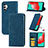 Leather Case Stands Flip Cover Holder S04D for Samsung Galaxy M32 5G