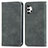 Leather Case Stands Flip Cover Holder S04D for Samsung Galaxy M32 5G Gray
