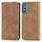 Leather Case Stands Flip Cover Holder S04D for Samsung Galaxy M52 5G