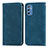 Leather Case Stands Flip Cover Holder S04D for Samsung Galaxy M52 5G Blue