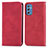 Leather Case Stands Flip Cover Holder S04D for Samsung Galaxy M52 5G Red