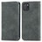 Leather Case Stands Flip Cover Holder S04D for Samsung Galaxy Note 10 Lite Gray