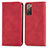 Leather Case Stands Flip Cover Holder S04D for Samsung Galaxy S20 FE (2022) 5G Red