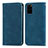 Leather Case Stands Flip Cover Holder S04D for Samsung Galaxy S20 Plus 5G Blue