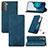 Leather Case Stands Flip Cover Holder S04D for Samsung Galaxy S21 FE 5G