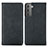 Leather Case Stands Flip Cover Holder S04D for Samsung Galaxy S21 FE 5G Black