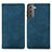 Leather Case Stands Flip Cover Holder S04D for Samsung Galaxy S21 FE 5G Blue