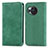 Leather Case Stands Flip Cover Holder S04D for Sharp Aquos R8 Green