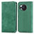 Leather Case Stands Flip Cover Holder S04D for Sharp Aquos R8s Green