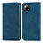 Leather Case Stands Flip Cover Holder S04D for Sharp Aquos Sense6 Blue