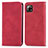 Leather Case Stands Flip Cover Holder S04D for Sharp Aquos Sense6 Red