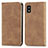 Leather Case Stands Flip Cover Holder S04D for Sharp Aquos wish