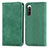 Leather Case Stands Flip Cover Holder S04D for Sony Xperia 10 IV Green