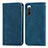 Leather Case Stands Flip Cover Holder S04D for Sony Xperia 10 IV SO-52C Blue