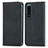 Leather Case Stands Flip Cover Holder S04D for Sony Xperia 5 III SO-53B Black