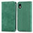 Leather Case Stands Flip Cover Holder S04D for Sony Xperia Ace III SO-53C Green