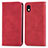 Leather Case Stands Flip Cover Holder S04D for Sony Xperia Ace III SO-53C Red