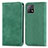 Leather Case Stands Flip Cover Holder S04D for Vivo iQOO U3 5G Green