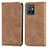 Leather Case Stands Flip Cover Holder S04D for Vivo iQOO Z6 5G