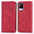 Leather Case Stands Flip Cover Holder S04D for Vivo V21s 5G Red