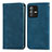 Leather Case Stands Flip Cover Holder S04D for Vivo V23 Pro 5G Blue