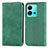 Leather Case Stands Flip Cover Holder S04D for Vivo V25e Green