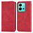 Leather Case Stands Flip Cover Holder S04D for Vivo V25e Red