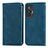Leather Case Stands Flip Cover Holder S04D for Vivo X70 5G Blue