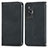 Leather Case Stands Flip Cover Holder S04D for Vivo X70t Black